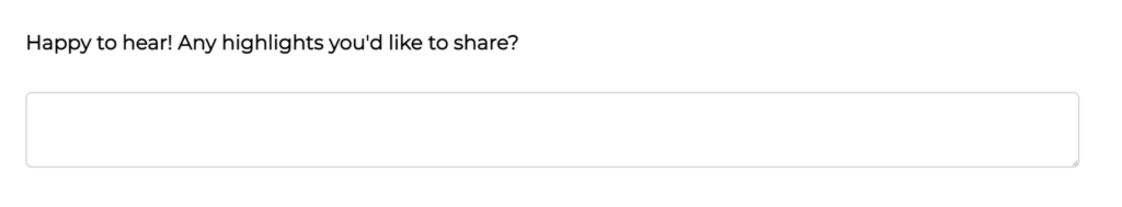 CSAT follow-up question